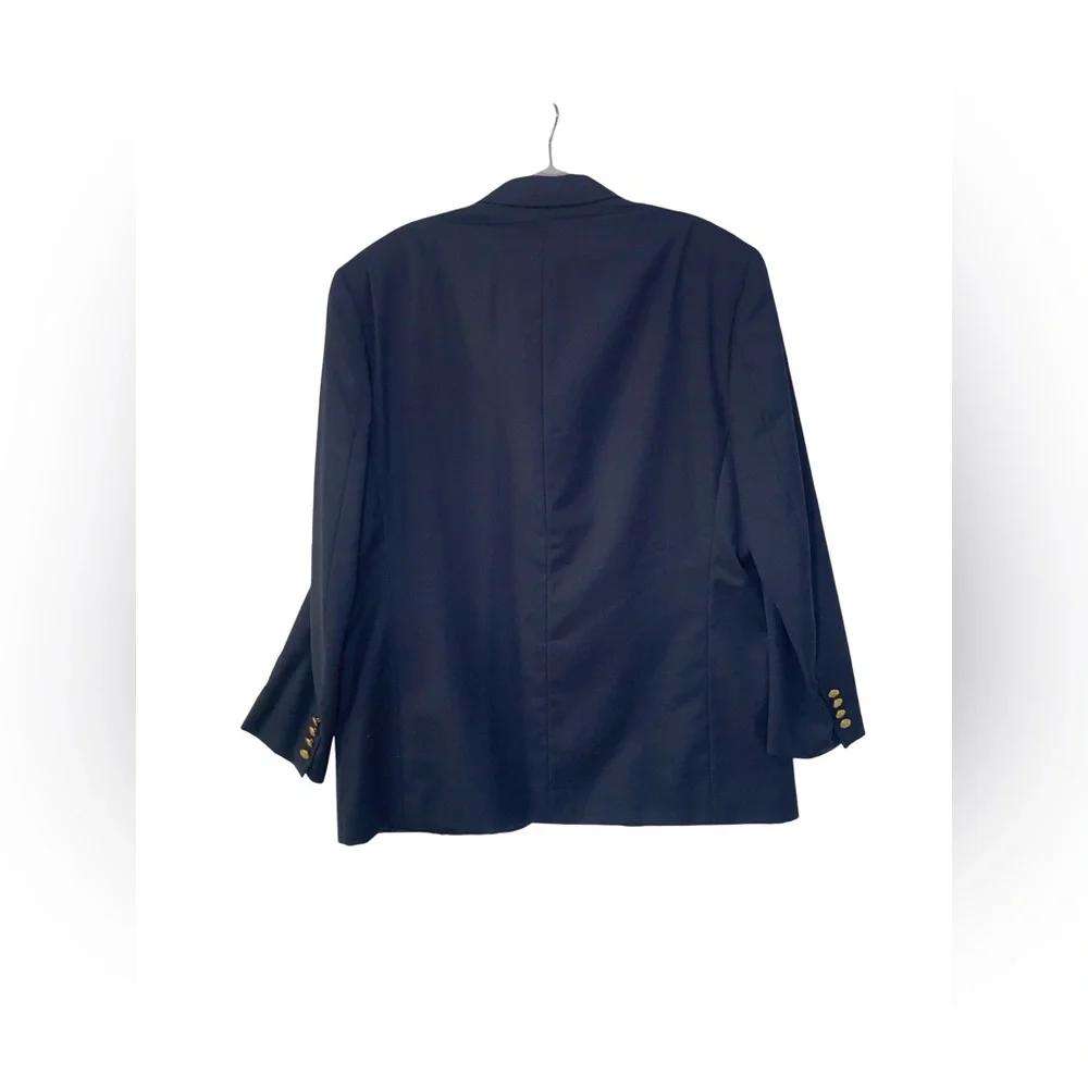 Ralph Lauren Men’s‎ Navy Wool Blazer Sport Coat Gold Buttons size 44R